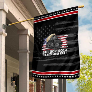 Vintage American Steam Train Patriotic Garden Flag Legend of the Rails Heritage Pride TS02 Distressed Black Red Print Your Wear