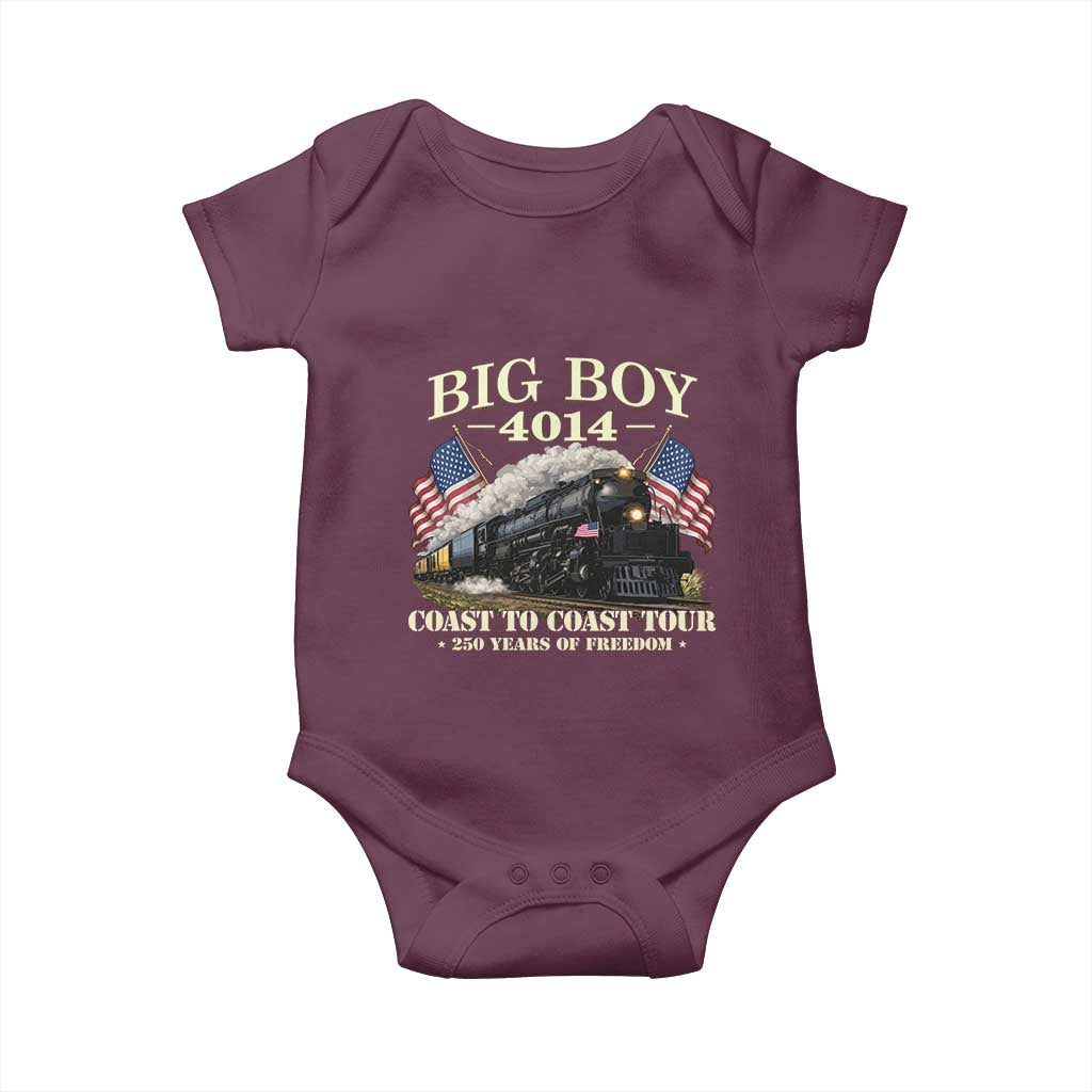 Patriotic Freedom Express Coast to Coast Baby Onesie Steam Train Legend Heritage Pride TS02 Maroon Print Your Wear