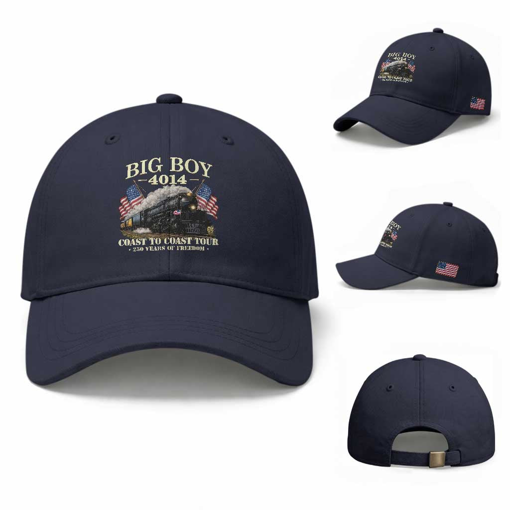 Patriotic Freedom Express Coast to Coast Baseball Cap Steam Train Legend Heritage Pride TS02 Baseball Cap Universal Fit Navy Print Your Wear