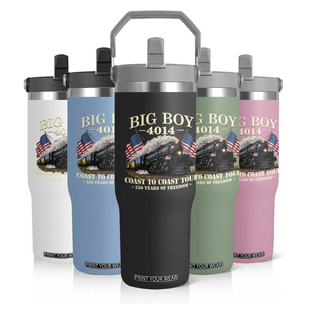 Patriotic Freedom Express Coast to Coast Flip Straw Tumbler Steam Train Legend Heritage Pride TS02 Print Your Wear