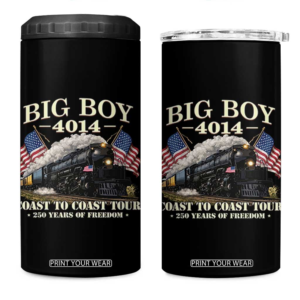 Patriotic Freedom Express Coast to Coast 4 in 1 Can Cooler Tumbler Steam Train Legend Heritage Pride TS02 One Size: 16 oz Black Print Your Wear