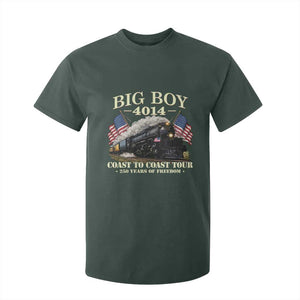 Patriotic Freedom Express Coast to Coast T Shirt For Kid Steam Train Legend Heritage Pride TS02 Dark Forest Green Print Your Wear