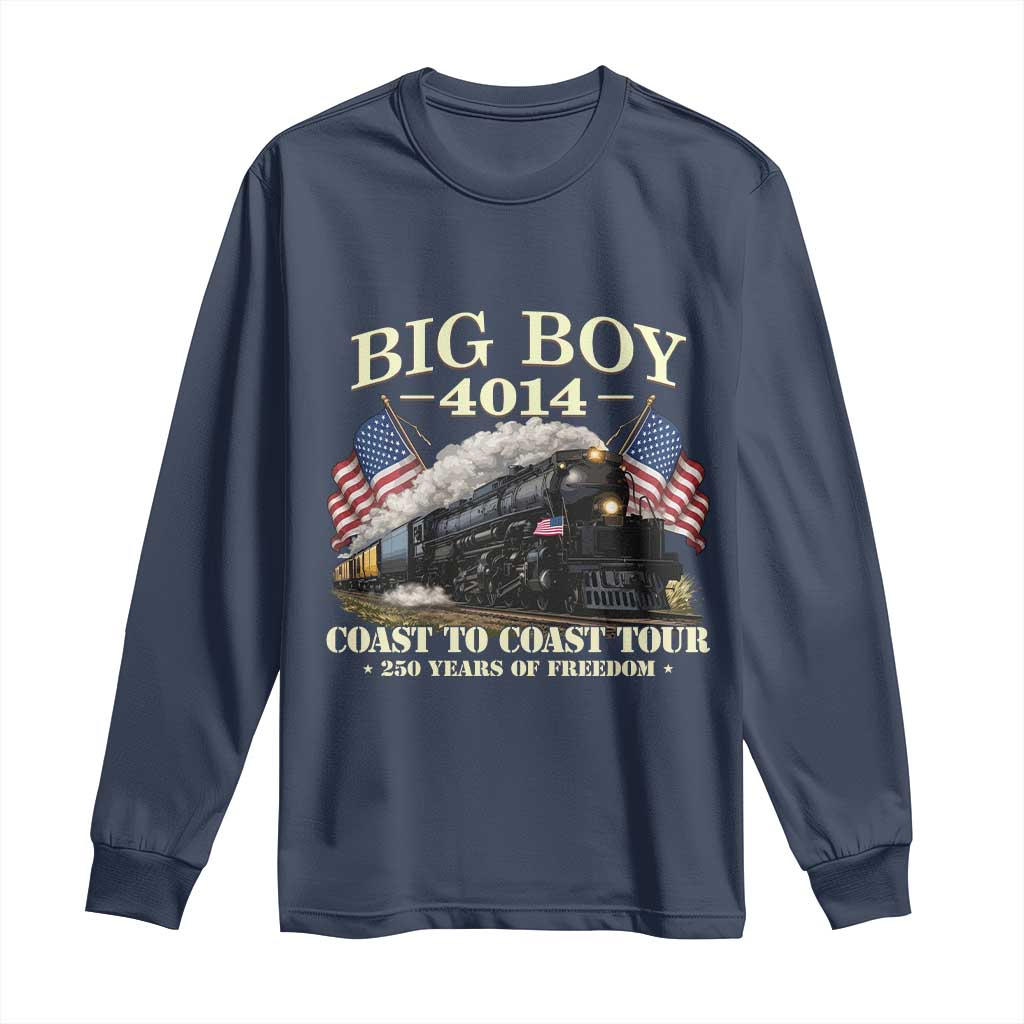 Patriotic Freedom Express Coast to Coast Long Sleeve Shirt Steam Train Legend Heritage Pride TS02 Navy Print Your Wear