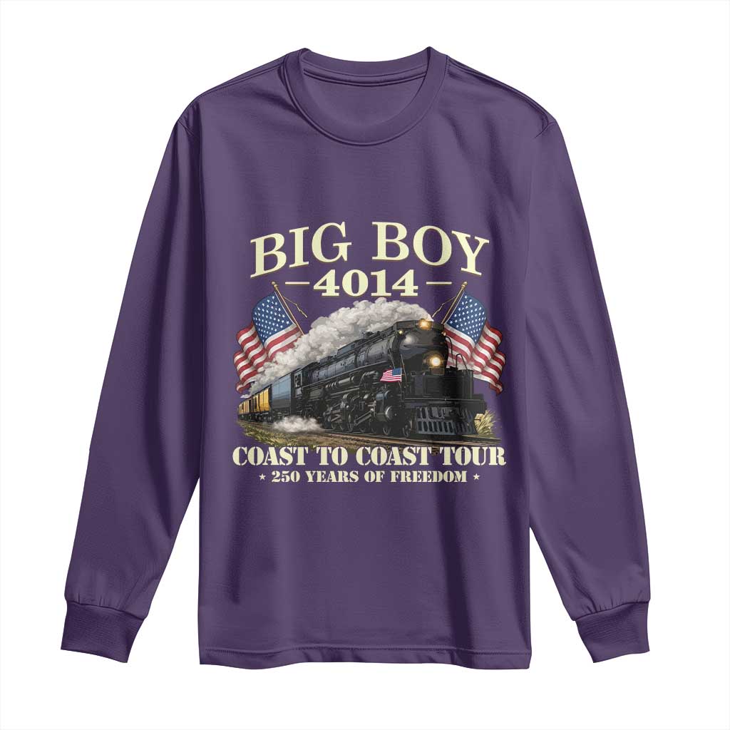 Patriotic Freedom Express Coast to Coast Long Sleeve Shirt Steam Train Legend Heritage Pride TS02 Purple Print Your Wear
