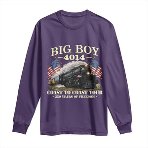 Patriotic Freedom Express Coast to Coast Long Sleeve Shirt Steam Train Legend Heritage Pride TS02 Purple Print Your Wear