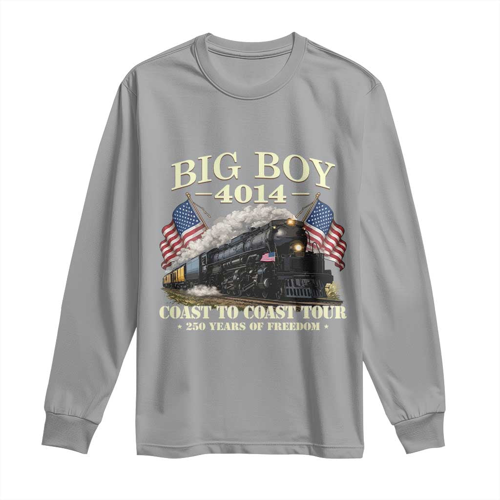 Patriotic Freedom Express Coast to Coast Long Sleeve Shirt Steam Train Legend Heritage Pride TS02 Sport Gray Print Your Wear