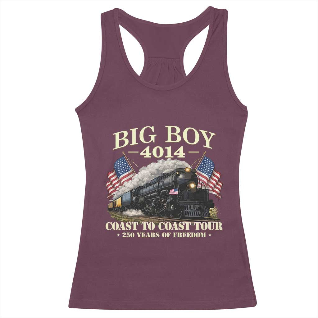 Patriotic Freedom Express Coast to Coast Racerback Tank Top Steam Train Legend Heritage Pride TS02 Maroon Print Your Wear