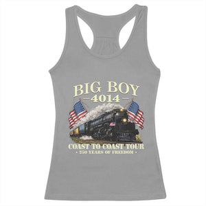 Patriotic Freedom Express Coast to Coast Racerback Tank Top Steam Train Legend Heritage Pride TS02 Sport Gray Print Your Wear