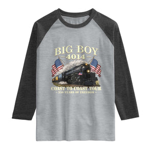 Patriotic Freedom Express Coast to Coast Raglan Shirt Steam Train Legend Heritage Pride TS02 Heather Gray Heather Charcoal Print Your Wear