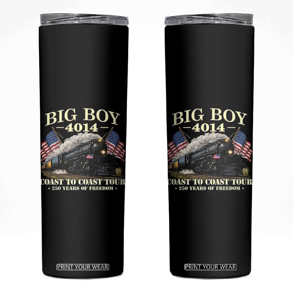 Patriotic Freedom Express Coast to Coast Skinny Tumbler Steam Train Legend Heritage Pride TS02 Black Print Your Wear