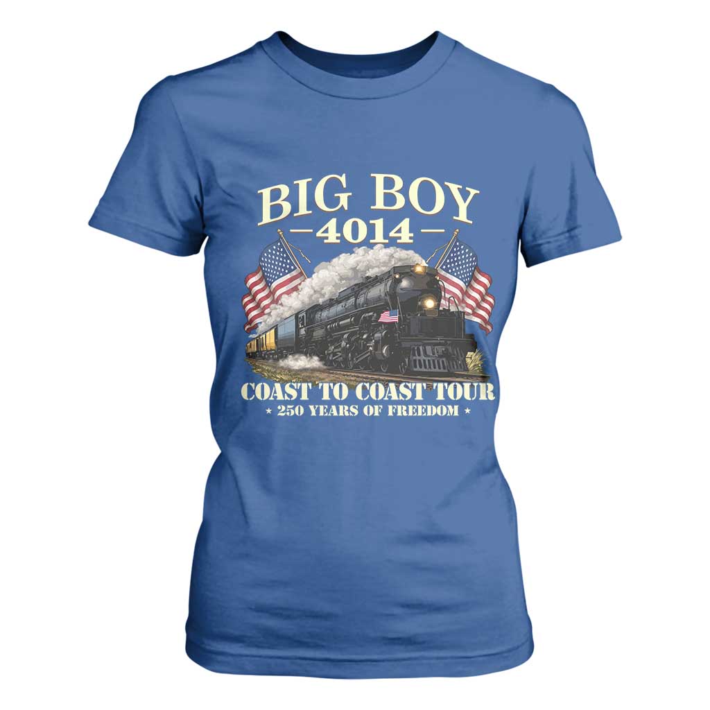Patriotic Freedom Express Coast to Coast T Shirt For Women Steam Train Legend Heritage Pride TS02 Royal Blue Print Your Wear