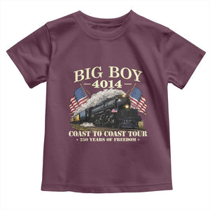 Patriotic Freedom Express Coast to Coast Toddler T Shirt Steam Train Legend Heritage Pride TS02 Maroon Print Your Wear