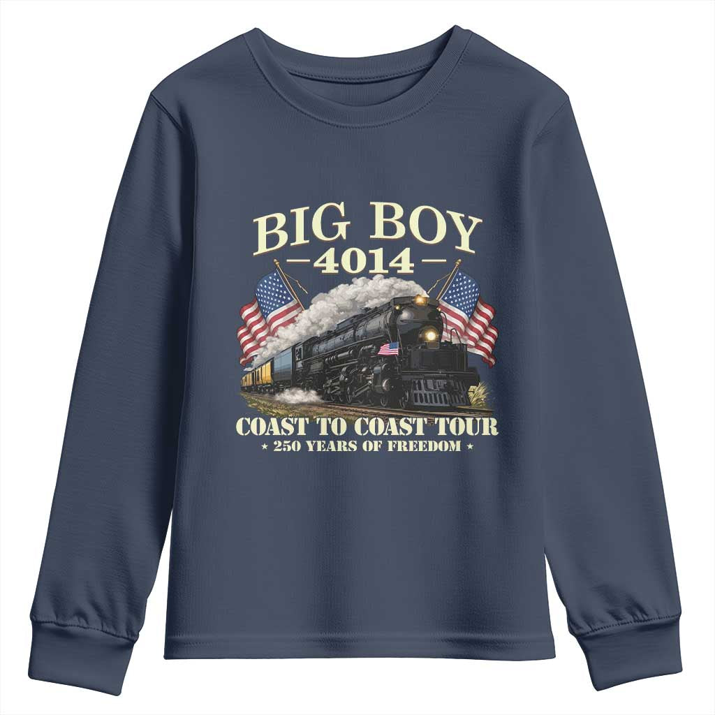 Patriotic Freedom Express Coast to Coast Youth Sweatshirt Steam Train Legend Heritage Pride TS02 Navy Print Your Wear