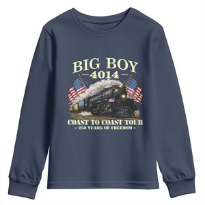 Patriotic Freedom Express Coast to Coast Youth Sweatshirt Steam Train Legend Heritage Pride TS02 Navy Print Your Wear