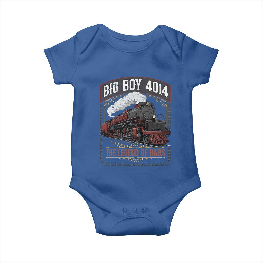Retro Emblem Classic Steam Train Baby Onesie Locomotive Heritage Pride Legend of the Rails TS02 Royal Blue Print Your Wear