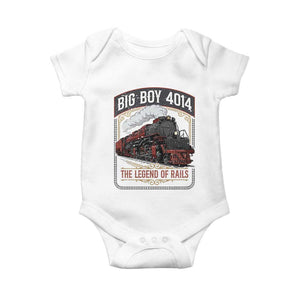 Retro Emblem Classic Steam Train Baby Onesie Locomotive Heritage Pride Legend of the Rails TS02 White Print Your Wear