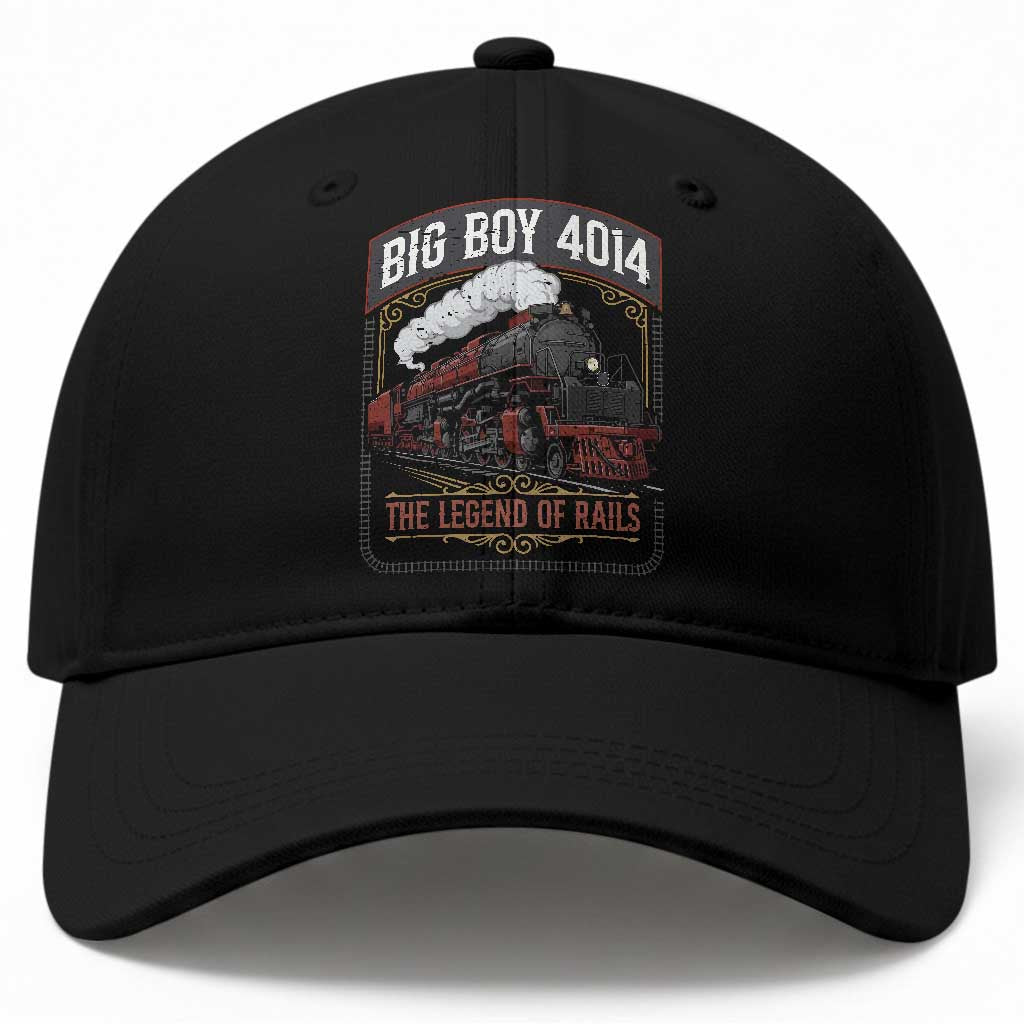 Retro Emblem Classic Steam Train Baseball Cap Locomotive Heritage Pride Legend of the Rails