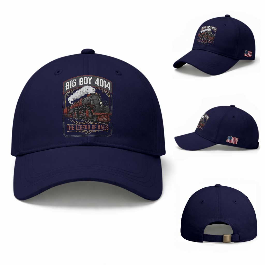Retro Emblem Classic Steam Train Baseball Cap Locomotive Heritage Pride Legend of the Rails
