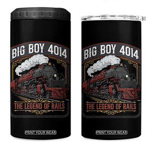Retro Emblem Classic Steam Train 4 in 1 Can Cooler Tumbler Locomotive Heritage Pride Legend of the Rails TS02 One Size: 16 oz Black Print Your Wear
