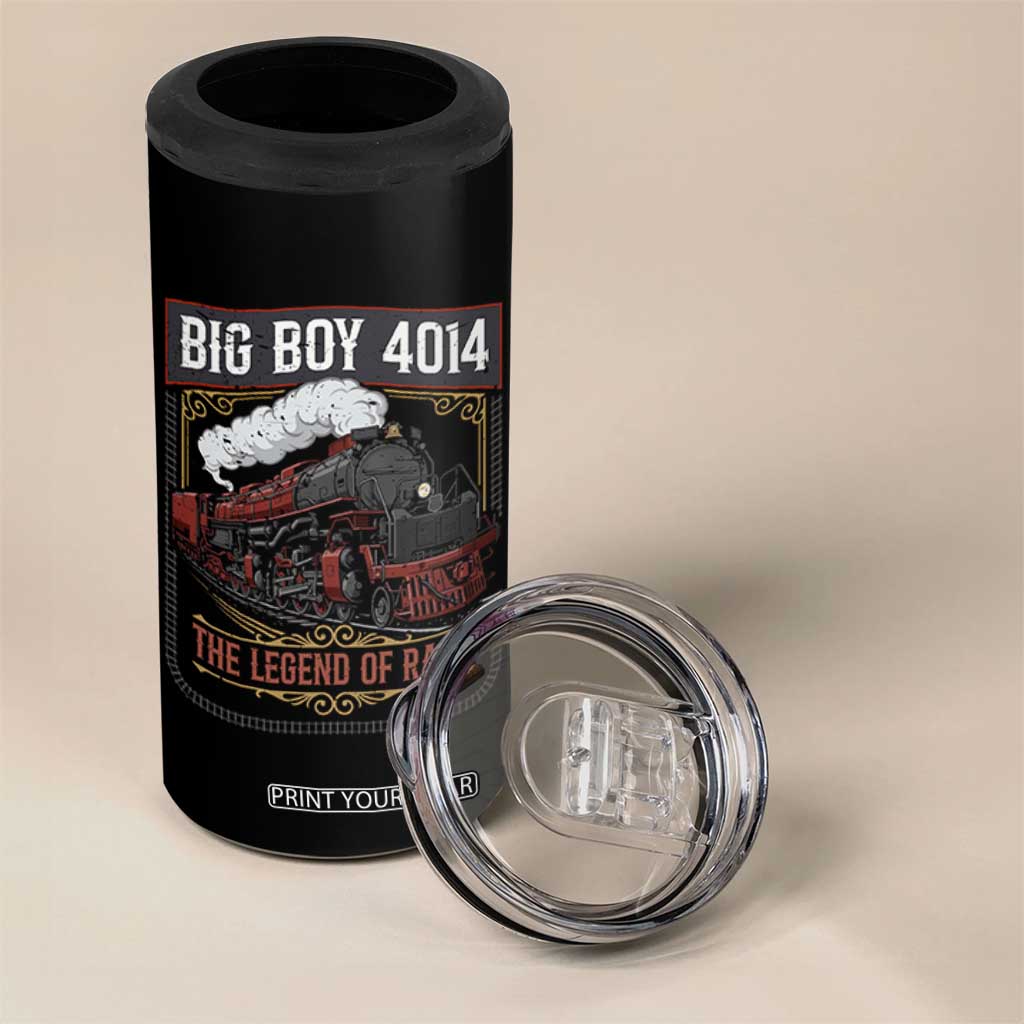 Retro Emblem Classic Steam Train 4 in 1 Can Cooler Tumbler Locomotive Heritage Pride Legend of the Rails TS02 Print Your Wear