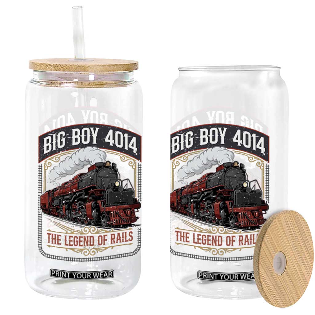 Retro Emblem Classic Steam Train Glass Can Locomotive Heritage Pride Legend of the Rails TS02 Print Your Wear