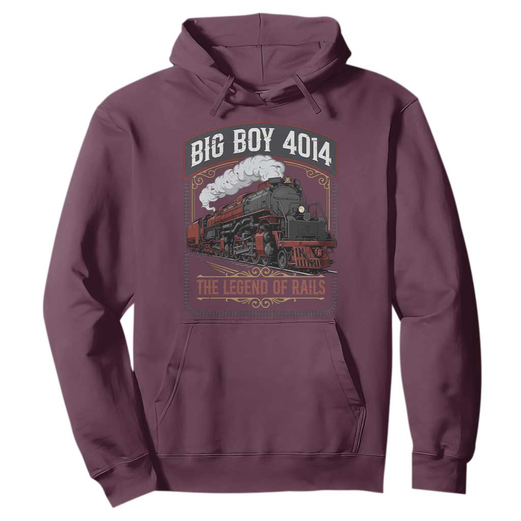Retro Emblem Classic Steam Train Hoodie Locomotive Heritage Pride Legend of the Rails TS02 Maroon Print Your Wear