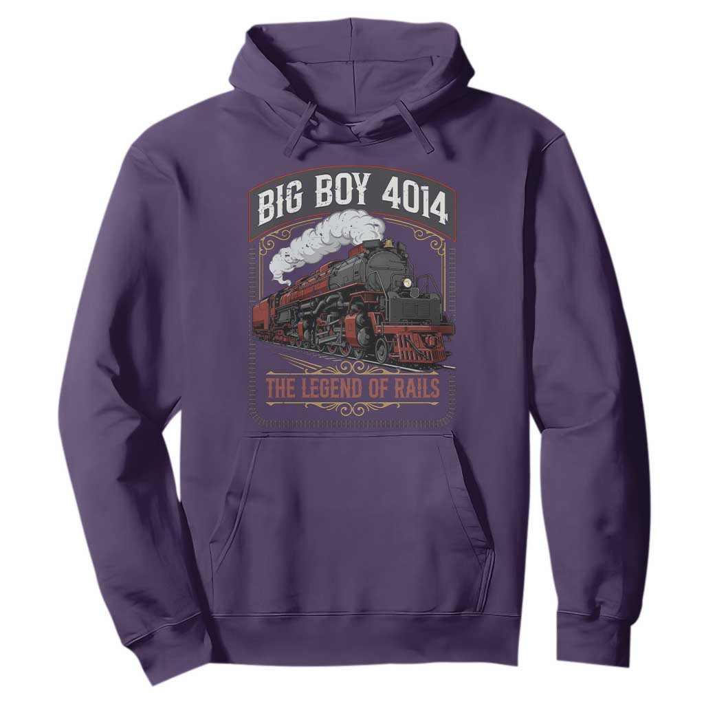 Retro Emblem Classic Steam Train Hoodie Locomotive Heritage Pride Legend of the Rails TS02 Purple Print Your Wear