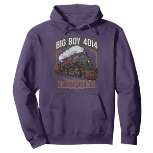 Retro Emblem Classic Steam Train Hoodie Locomotive Heritage Pride Legend of the Rails TS02 Purple Print Your Wear
