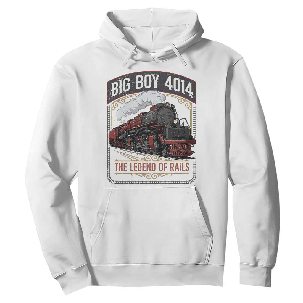 Retro Emblem Classic Steam Train Hoodie Locomotive Heritage Pride Legend of the Rails TS02 White Print Your Wear