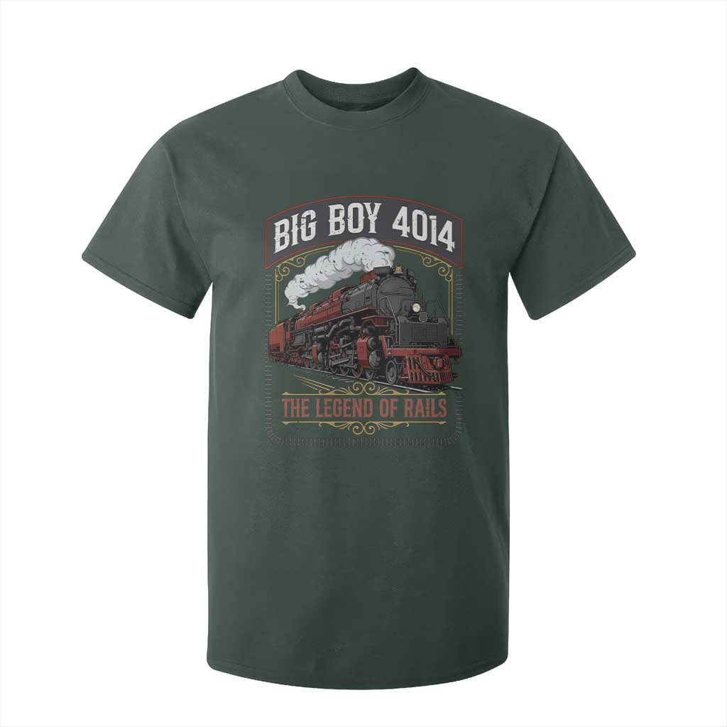 Retro Emblem Classic Steam Train T Shirt For Kid Locomotive Heritage Pride Legend of the Rails TS02 Dark Forest Green Print Your Wear