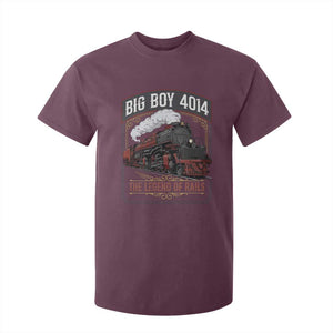 Retro Emblem Classic Steam Train T Shirt For Kid Locomotive Heritage Pride Legend of the Rails TS02 Maroon Print Your Wear