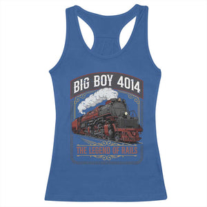 Retro Emblem Classic Steam Train Racerback Tank Top Locomotive Heritage Pride Legend of the Rails TS02 Royal Blue Print Your Wear