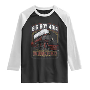 Retro Emblem Classic Steam Train Raglan Shirt Locomotive Heritage Pride Legend of the Rails TS02 Black White Print Your Wear