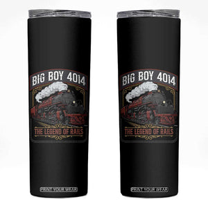 Retro Emblem Classic Steam Train Skinny Tumbler Locomotive Heritage Pride Legend of the Rails TS02 Black Print Your Wear