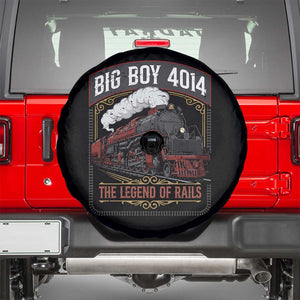 Retro Emblem Classic Steam Train Spare Tire Cover Locomotive Heritage Pride Legend of the Rails TS02 Black Print Your Wear