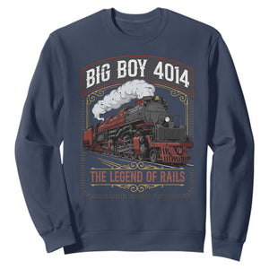 Retro Emblem Classic Steam Train Sweatshirt Locomotive Heritage Pride Legend of the Rails TS02 Navy Print Your Wear