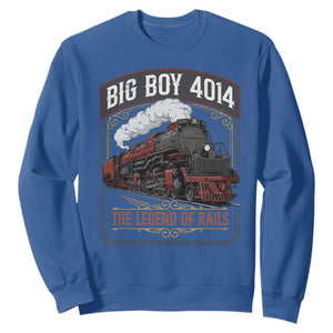 Retro Emblem Classic Steam Train Sweatshirt Locomotive Heritage Pride Legend of the Rails TS02 Royal Blue Print Your Wear