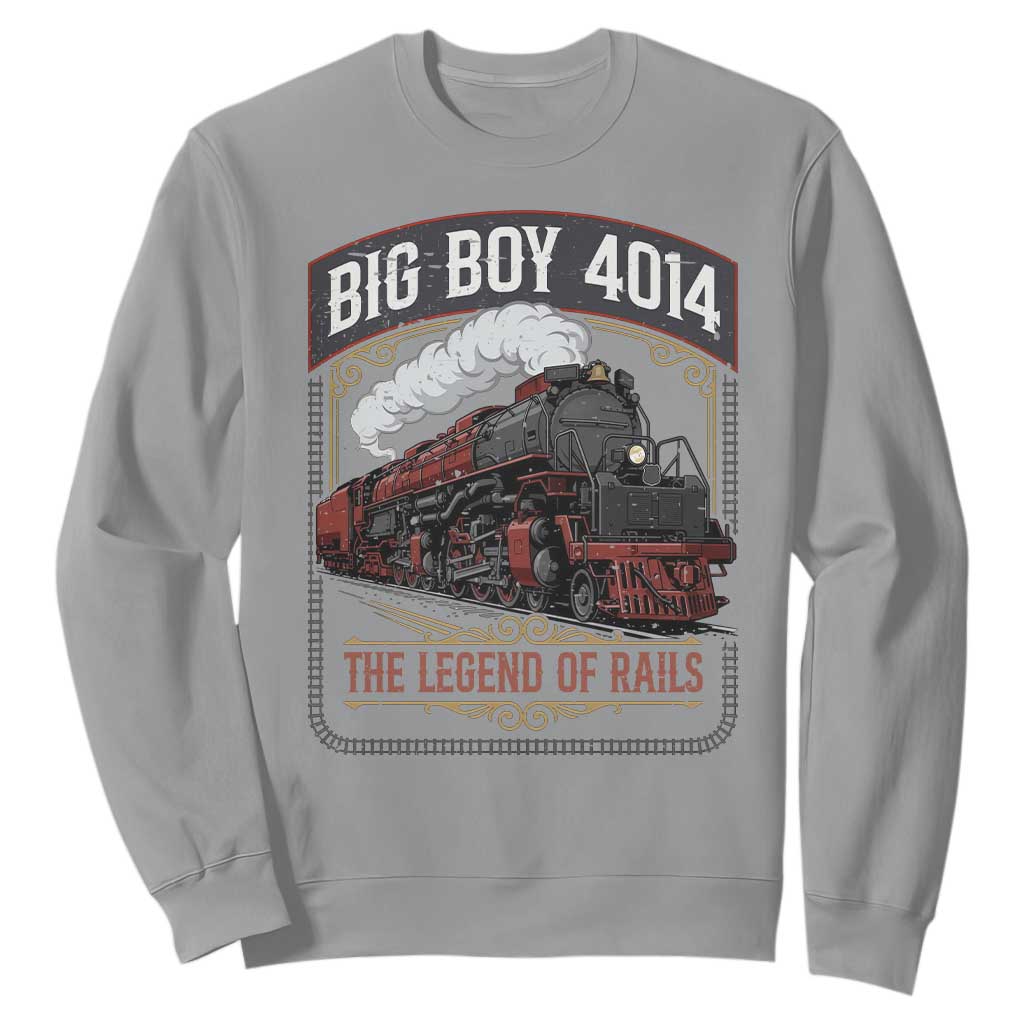 Retro Emblem Classic Steam Train Sweatshirt Locomotive Heritage Pride Legend of the Rails TS02 Sport Gray Print Your Wear