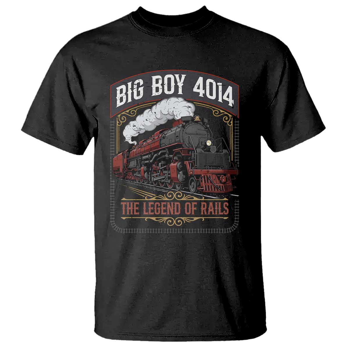 Retro Emblem Classic Steam Train T Shirt Locomotive Heritage Pride Legend of the Rails TS02 Black Print Your Wear