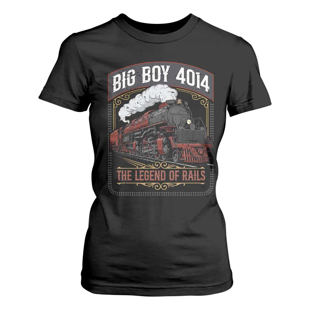 Retro Emblem Classic Steam Train T Shirt For Women Locomotive Heritage Pride Legend of the Rails TS02 Black Print Your Wear