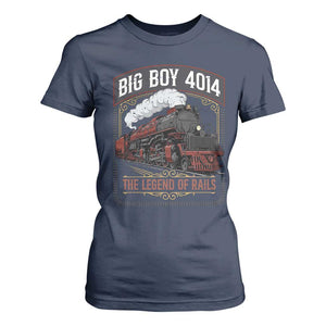 Retro Emblem Classic Steam Train T Shirt For Women Locomotive Heritage Pride Legend of the Rails TS02 Navy Print Your Wear
