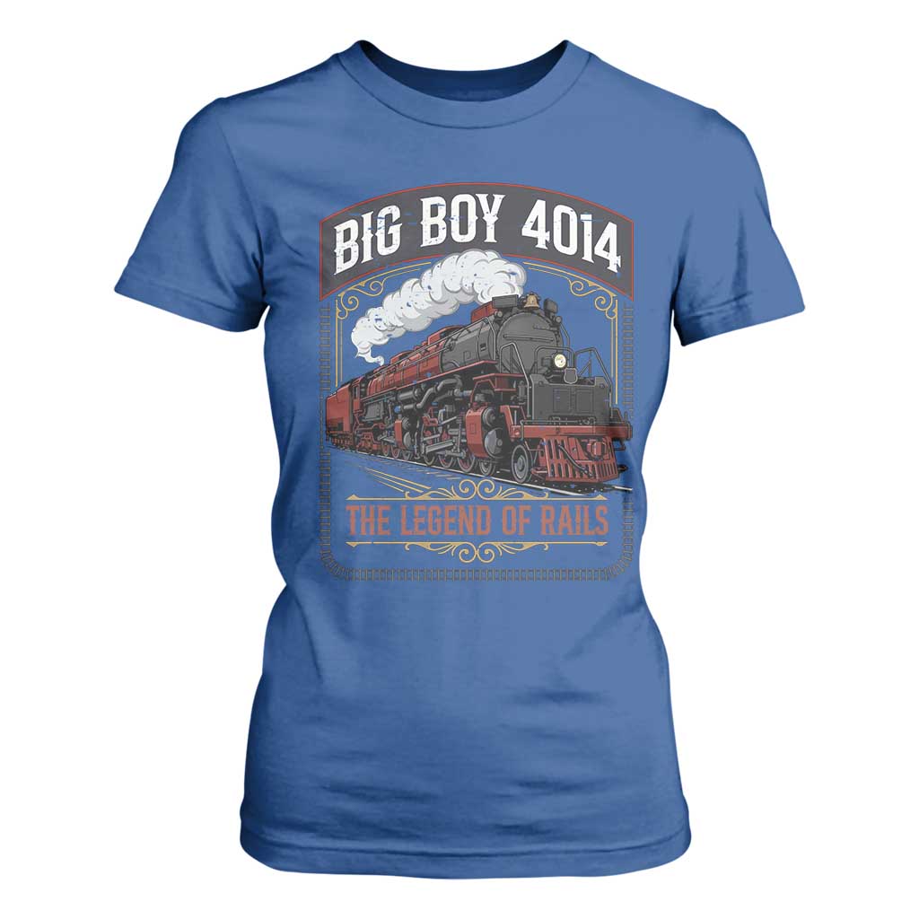 Retro Emblem Classic Steam Train T Shirt For Women Locomotive Heritage Pride Legend of the Rails TS02 Royal Blue Print Your Wear