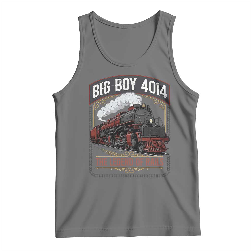Retro Emblem Classic Steam Train Tank Top Locomotive Heritage Pride Legend of the Rails TS02 Black Heather Print Your Wear