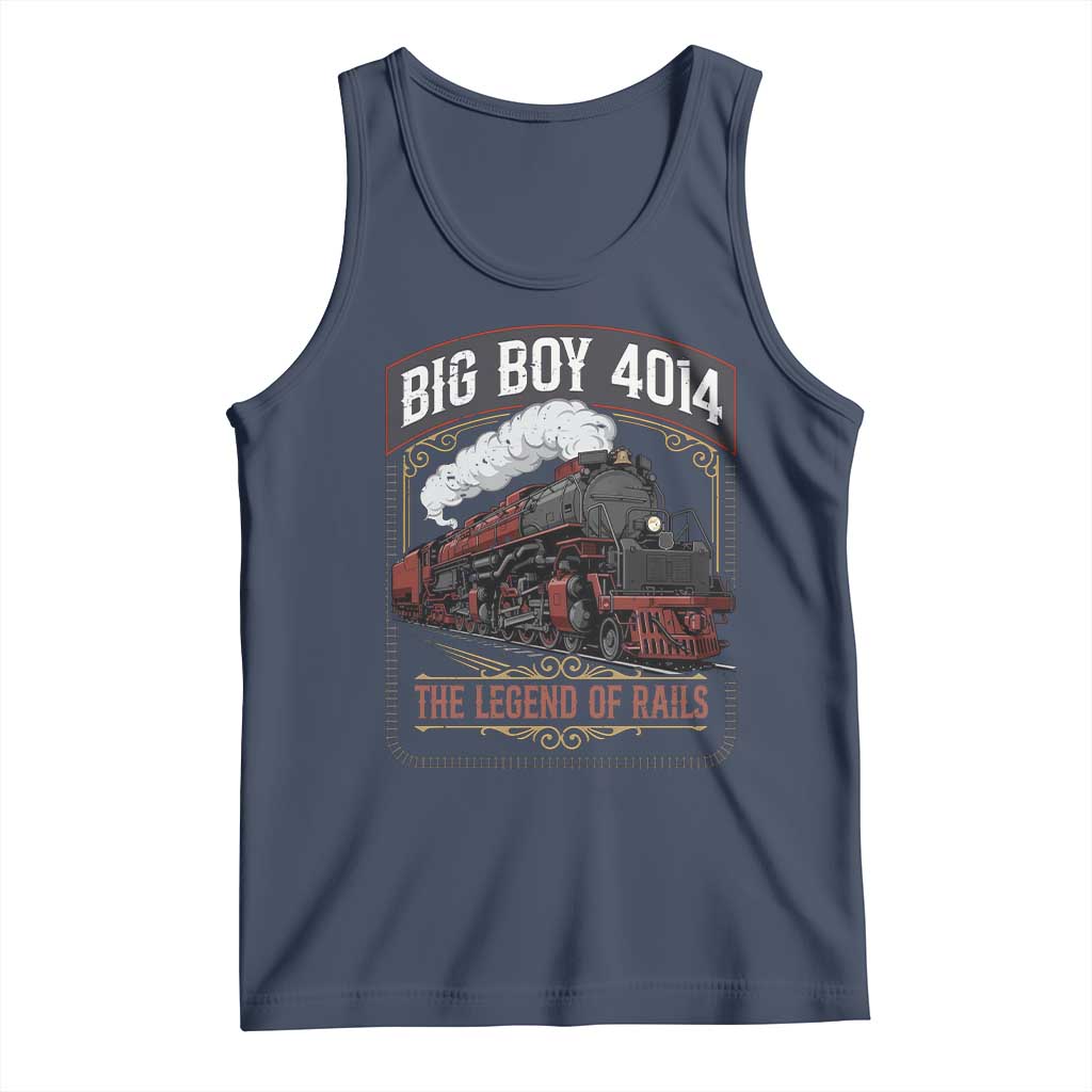 Retro Emblem Classic Steam Train Tank Top Locomotive Heritage Pride Legend of the Rails TS02 Navy Print Your Wear