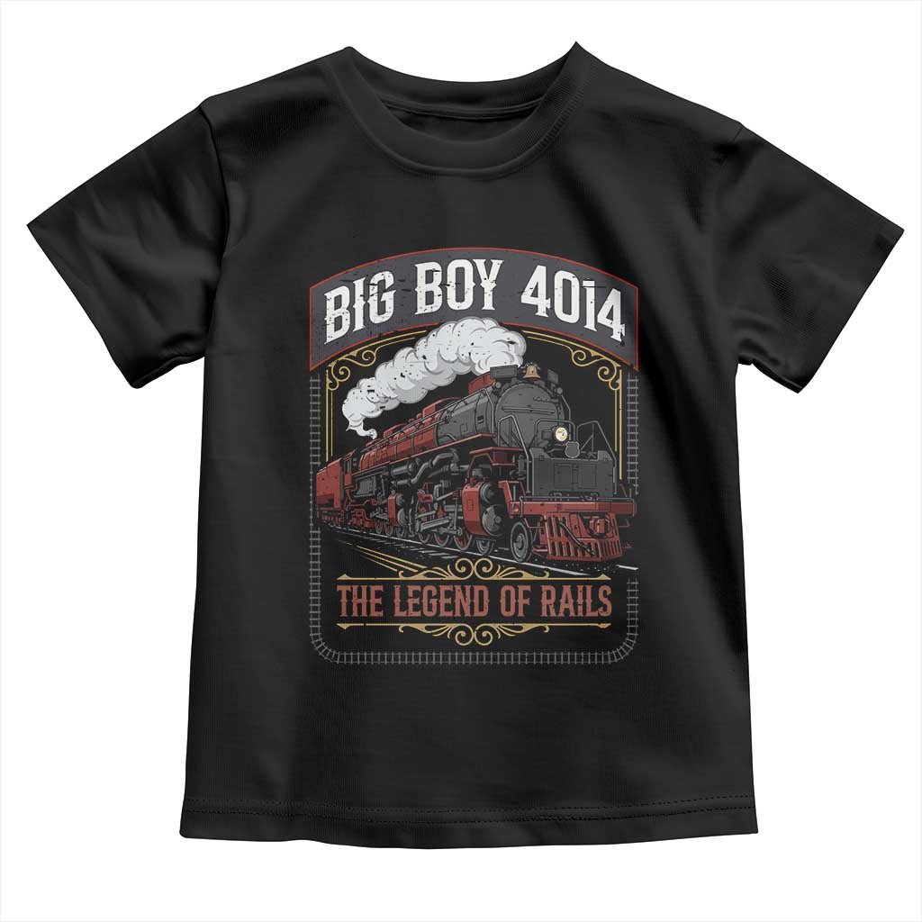 Retro Emblem Classic Steam Train Toddler T Shirt Locomotive Heritage Pride Legend of the Rails TS02 Black Print Your Wear