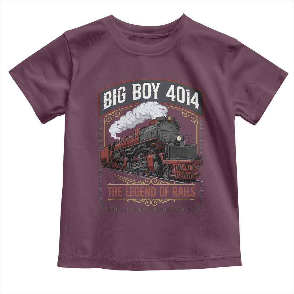 Retro Emblem Classic Steam Train Toddler T Shirt Locomotive Heritage Pride Legend of the Rails TS02 Maroon Print Your Wear