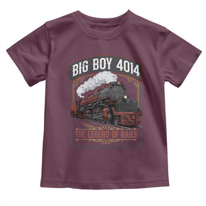 Retro Emblem Classic Steam Train Toddler T Shirt Locomotive Heritage Pride Legend of the Rails TS02 Maroon Print Your Wear