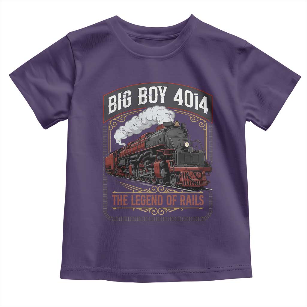 Retro Emblem Classic Steam Train Toddler T Shirt Locomotive Heritage Pride Legend of the Rails TS02 Purple Print Your Wear