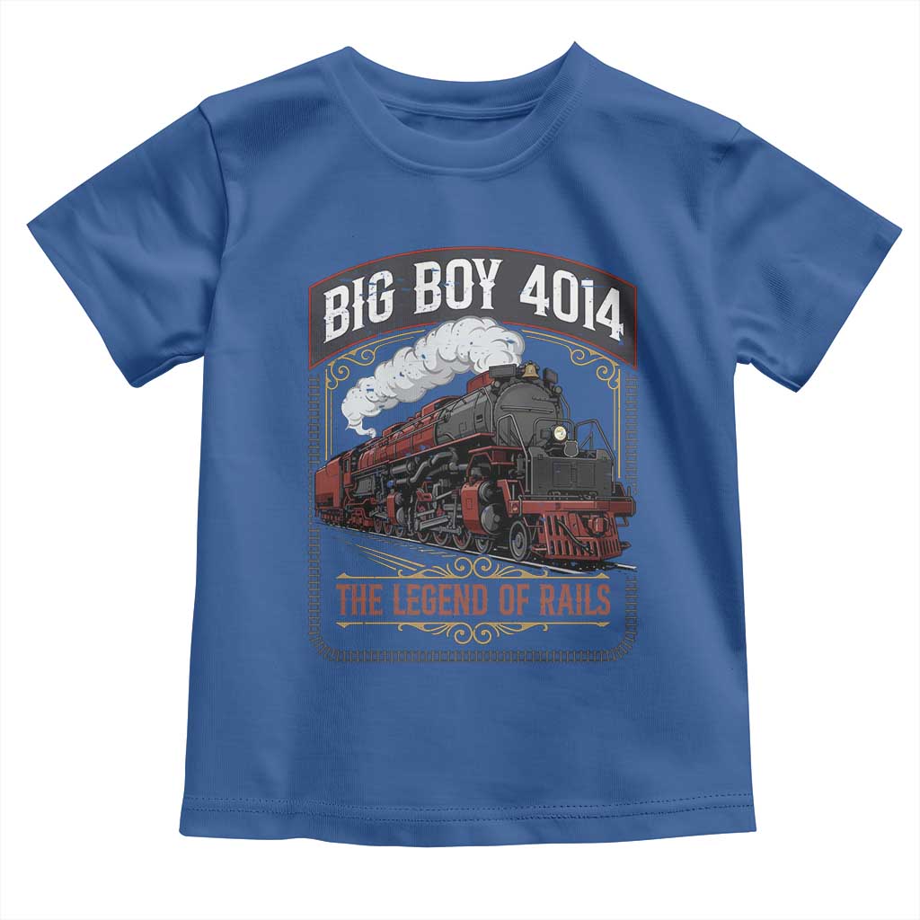 Retro Emblem Classic Steam Train Toddler T Shirt Locomotive Heritage Pride Legend of the Rails TS02 Royal Blue Print Your Wear