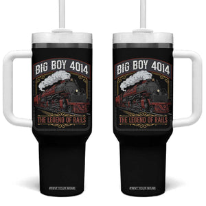 Retro Emblem Classic Steam Train Tumbler With Handle Locomotive Heritage Pride Legend of the Rails TS02 One Size: 40 oz Black Print Your Wear